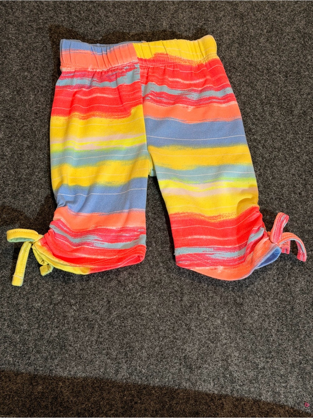 Yellow Hooded Unicorn Tank with Rainbow Stripe Shorts Set - Picture 6 of 7
